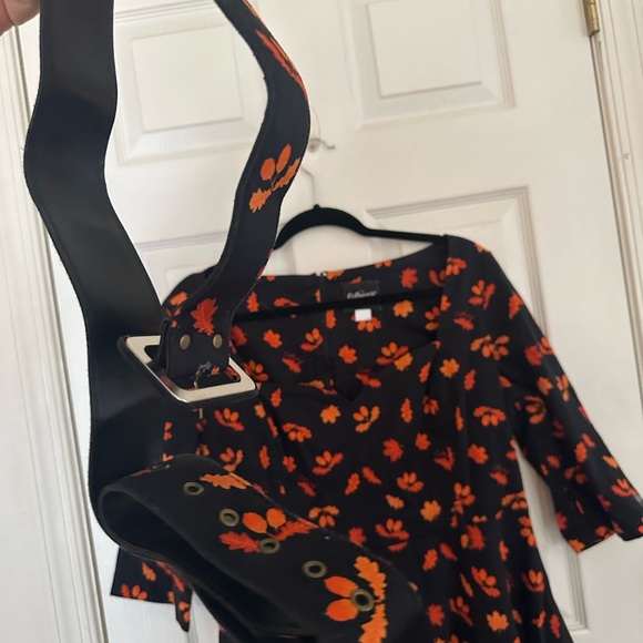 ELIANA COLLECTIF RETRO 50S ACORN PRINT SWING DRESS - Uk - Fall / Autumn theme - Picture 11 of 13